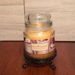 Gold canyon metal candle stand